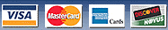  Most major Credit Cards are accepted...
